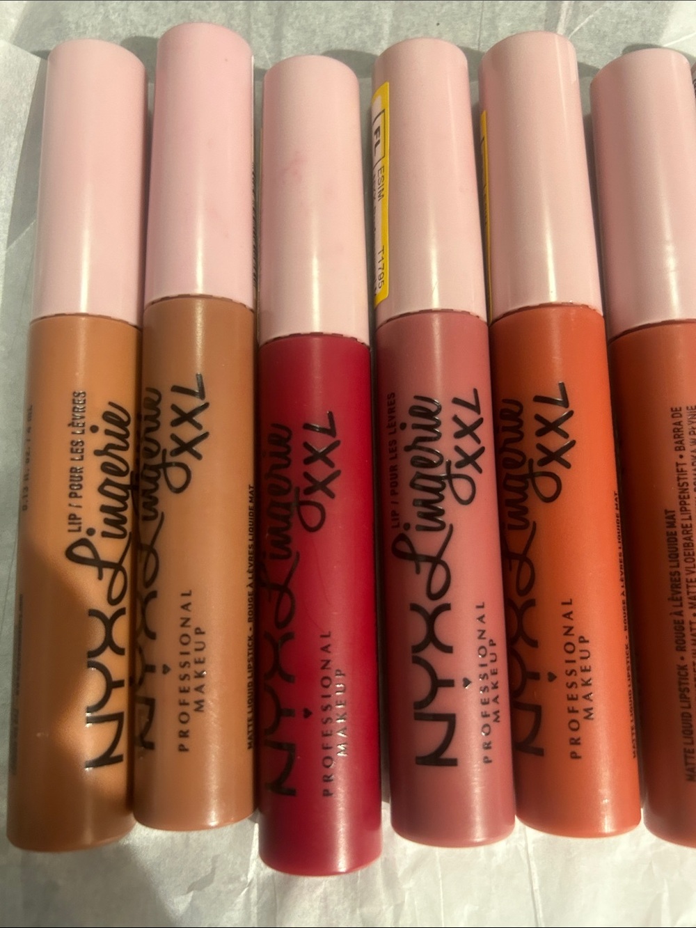 NYX Lip Lingerie XXL Liquid Lipstick Set - Mixed Pinks, Nudes & Reds. Lot of 12 - Picture 3 of 3